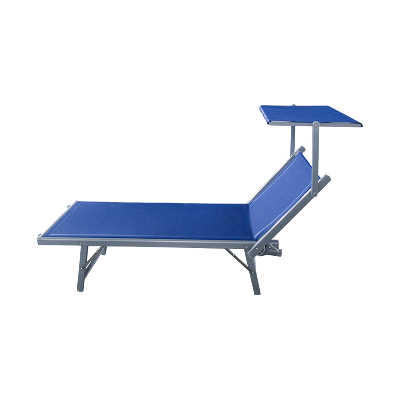 Aluminijski savijanje plaže sunce spavaće ležaljke s krovom