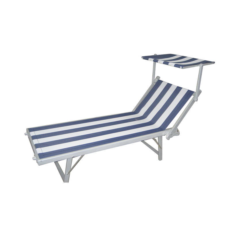 Aluminijski savijanje plaže sunce spavaće ležaljke s krovom